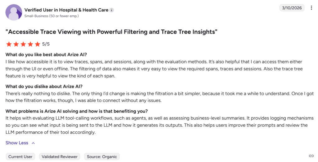 Arize Ai-Review-G2