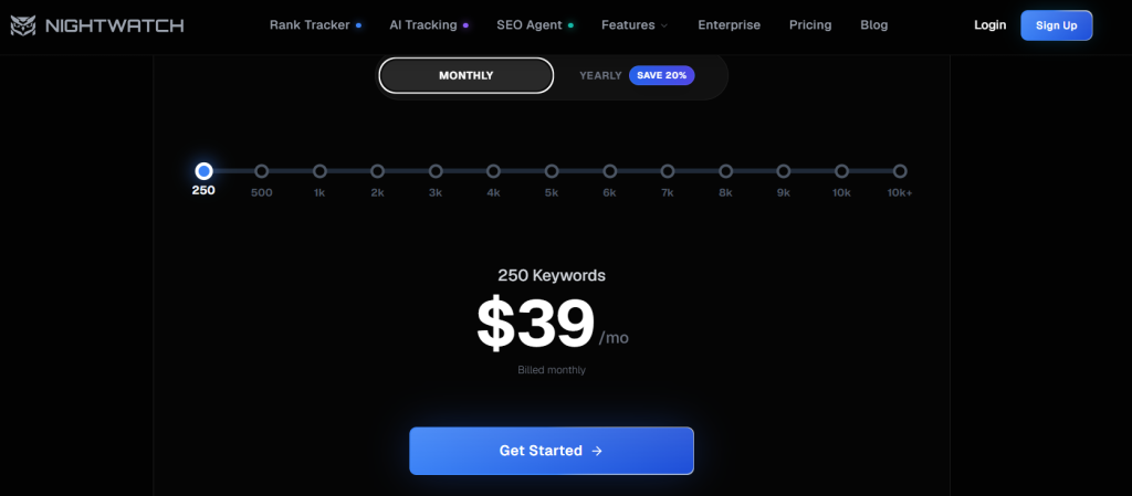 Nightwatch pricing