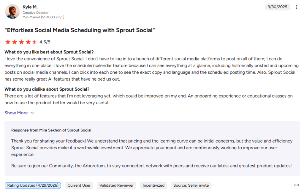 Sprout Social-Review-G2