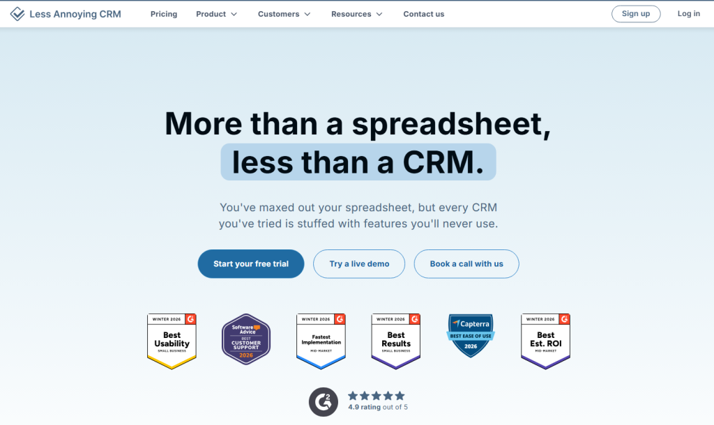 Less Annoying CRM