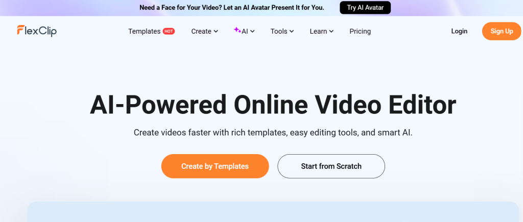 flexclip-homepage