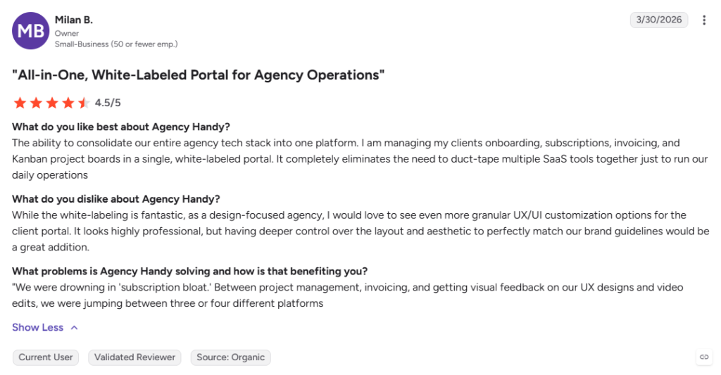 Agency Handy-Review-G2