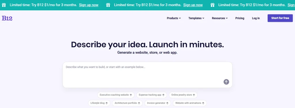 b12 ai web builder