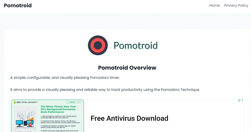 Pomotroid Dashboard