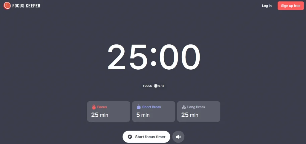 Focus Keeper Dashboard